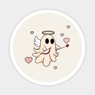 Cupid Ghost Retro Valentines Day Magnet